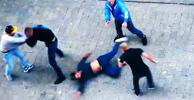 Bójka uliczna w Poznaniu