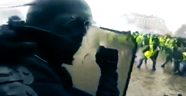 Zamieszki z kamery policjanta