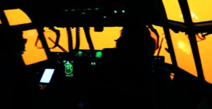 Pożar lasu z samolotu